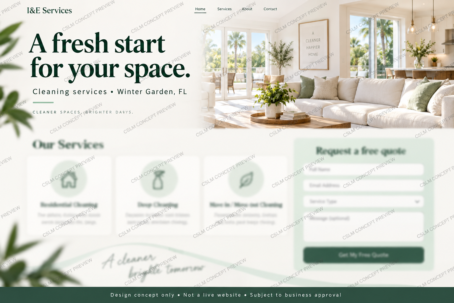 Watermarked owner-review remodeling website preview